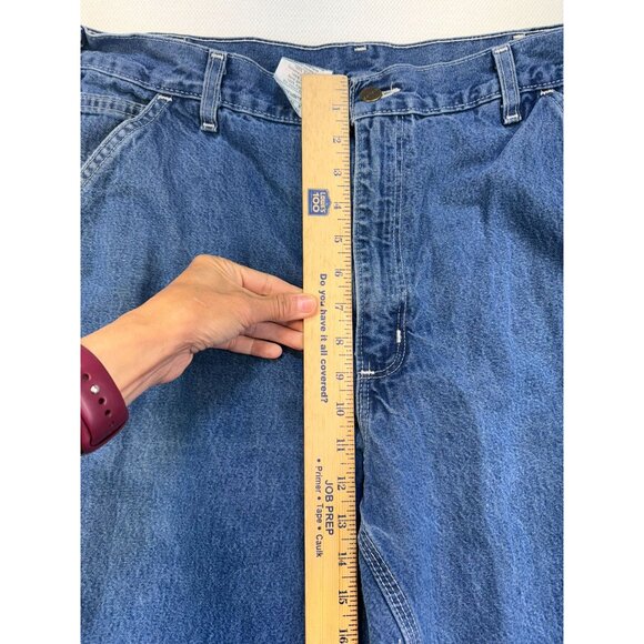 Carhartt Mens Dungaree Fit Jeans Size 40x34 Blue Denim Cotton - Picture 3 of 11